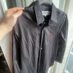 Mens Commes dês Garçons small black capsule button down